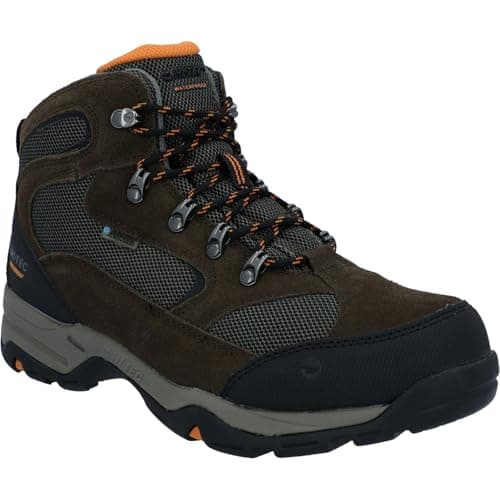 Image of Hi-Tec Men's Storm WP Wide, DK Chocolate/DK Taupe/Burnt Orange, 7 UK