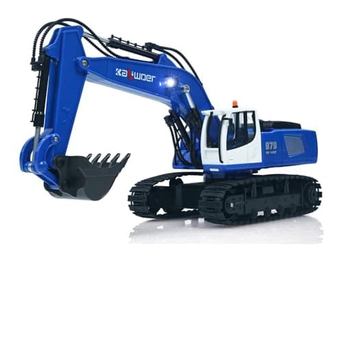 Image of Wheelfun Huina 1/18 RC Toys Gift 13550 11Ch Remote Control Excavator 350° RC Digger 2.4G Radio System Battery Light Sound USB Charger