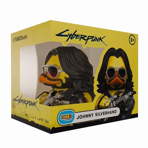 Image of TUBBZ Boxed Edition: Cyberpunk 2077 - Johnny Silverhand Cosplaying Rubber Duck Vinyl Figure – Official Collectible for Fans of Cyberpunk