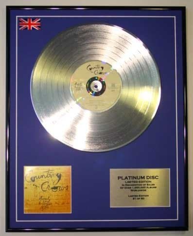 Image of COUNTING CROWS/LTD EDITION CD PLATINUM DISC/AUGUST AND EVERYTHING AFTER