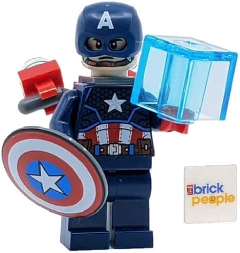 Image of LEGO Superheroes: Captain America Minifig with Jetpack and Tesseract
