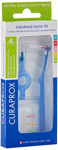 Image of Curaprox CPS Interdental Brush Starter Kit, Mixed - 06, 07, 08, 09, 011 Interdental Brushes + 2 Interdental Toothbrush Holders