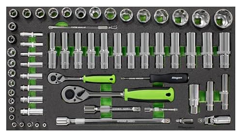Image of Siegen by Sealey 62pc 1/4" & 1/2" Sq Drive Socket Set with Tool Tray, Metric - S01271