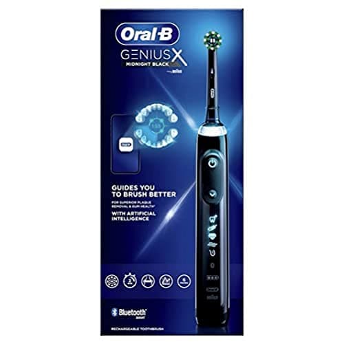 Image of Oral-B Genius X, Rechargeable Electric Toothbrush, 1 Premium Black Handle with Artificial Intelligence, 1 Brush