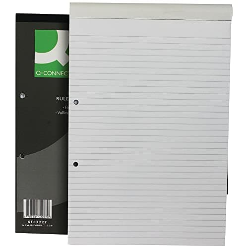 Image of Q-Connect KF02227 Feint Ruled Headbound Refill Pad, White, 80 Pages, A4 (10 Pack)