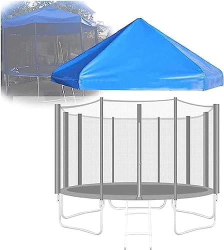 Image of KIJyfgTR Outdoor Trampoline Tent Canopy, Backyard Trampoline Canopy, Round Canopy With Frame For Sun And Rain And Snow(6FT)