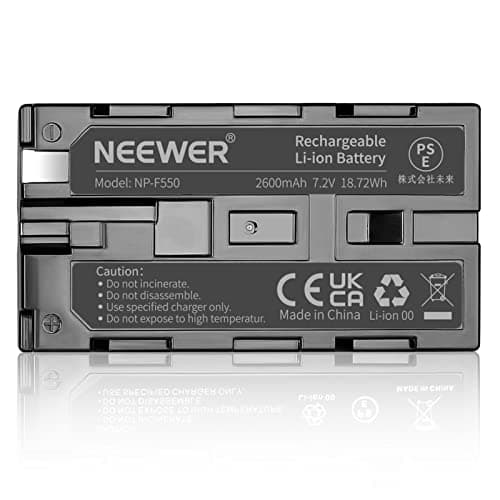 Image of Neewer 7.2V 2600mAh Rechargeable Li-ion Battery Pack Replacement for Sony NP-F550/570/530 Compatible with Sony HandyCams Polaroid Other LED On-Camera Video Lights Using NP-F550 Batteries