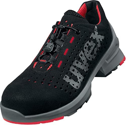 Image of Uvex 1 Work Shoe - Safety Trainer S1 SRC ESD - Red/Black - Size 8