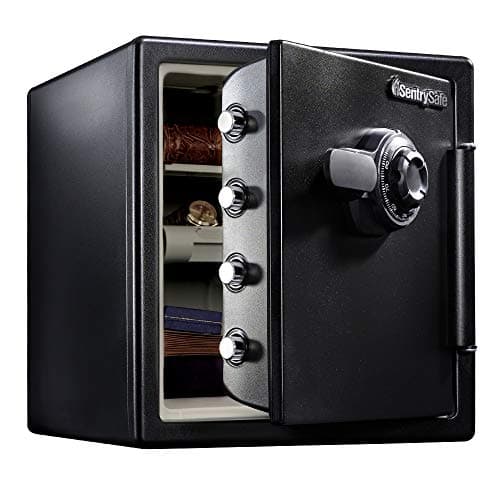 Image of SentrySafe Fireproof and Waterproof Steel Home Safe with Dial Combination Lock, Secure Documents, Jewelry and Valuables, 34.8 Litres, 17.8 x 16.3 x 19.3 x Inches, SFW123CU