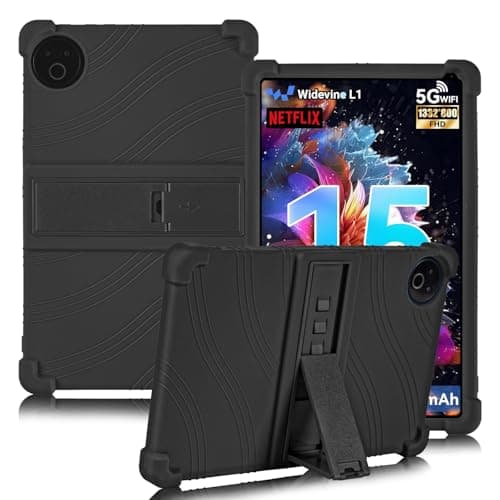 Image of ATOOZ for MUISOO 10 Inch Tablet Case 2025 (MISKB100477)/MUISOO 10.4 inch Tablet Case 2026 (MSOKB1001), Soft Silicone Kids Case for Evermyth 10 Inch Tablet KB1001/KB1004 with PC Stand (Black)