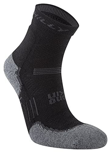 Image of Hilly Unisex Supreme - Anklet Max Cushioning, Running Sock, Black/Grey Marl, L UK