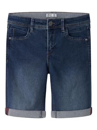 Image of NAME IT Boys Nkmsilas Slim Dnm L 2272-tx Noos Short, Medium Blue Denim, 10 Years UK