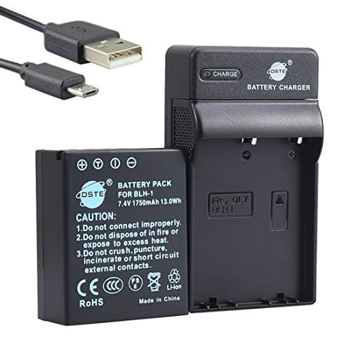 Image of DSTE BLH-1 Li-Ion Battery Suit and Micro USB Charger for Olympus EM1 Mark II