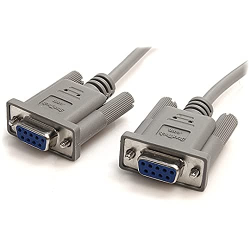 Image of StarTech.com SCNM9FF 10 Inch RS232 Serial Null Modem Cable, Null Modem Cable, DB-9 (F) to DB-9 (F), 10 ft