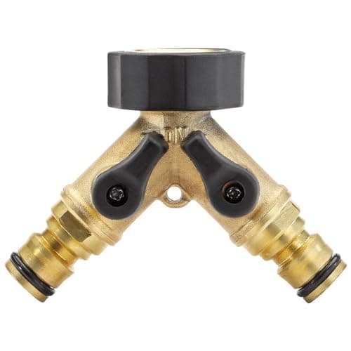 Image of Draper GW44/H Expert Brass 3/4-Inch BSP Double Tap Connector with Flow Control