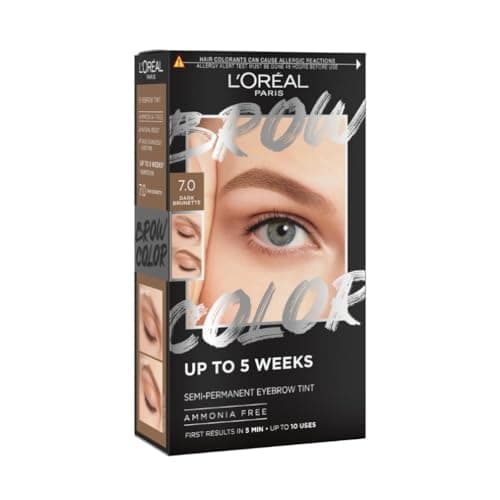 Image of L'Oréal Paris, Semi-Permanent Eyebrow Tint, Lasts up to 5 Weeks, Visible Results in 5 Minutes, Up to 10 Uses, Ammonia Free, Brow colour, Shade: 7.0 Dark Blonde