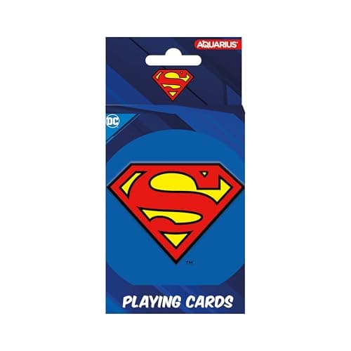 Image of AQUARIUS DC Comics Superman Playing Cards Deck with Decorative Tin – Superman Themed Deck of Cards for Your Favorite Card Games - Officially Licensed DC Comics Merchandise & Collectibles