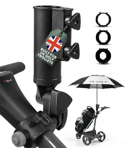 Image of TS Golf Umbrella Holder Motocaddy / Powakaddy adjustable golf umbrella holder fits all Models | Universal motocaddy / powakaddy umbrella holder | golf cart accessories | golf trolley umbrella holder