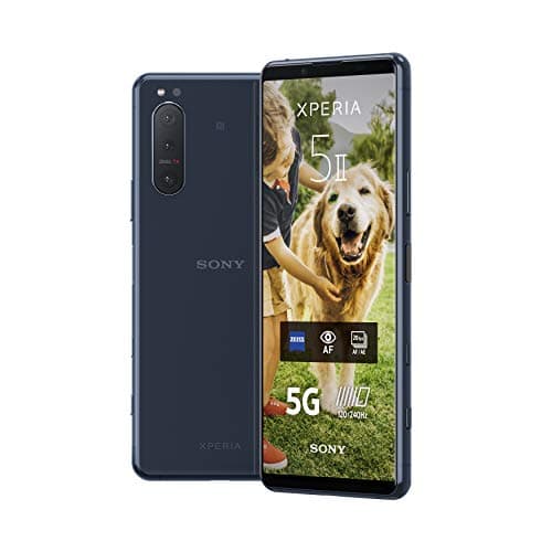 Image of Sony Xperia 5 II - 6.1 Inch 21:9 CinemaWide™ FHD+ HDR OLED display 120Hz - Triple lens camera - 3.5 mm audio jack - Android 10 - SIM free - 8 GB RAM - 128 GB Storage - Dual SIM hybrid - 5G - Blue