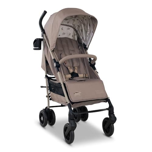 Image of Cosatto Supa Lite Pushchair – from Birth to 4 Years (25kg), 4-Wheel Suspension, Large Basket, XL UPF100+ Canopy, Foldable, Compact, Stroller with Cup Holder, Rain Cover (Lollop)