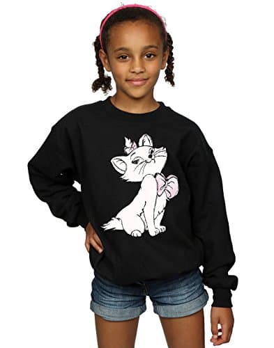 Image of Disney Girls Aristocats Marie Sweatshirt 9-11 Years Black