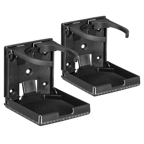 Image of Spurtar 2pcs Car Cup Holder Fit Most Size Mugs Water Bottle Drink 60-100MM/2.36-3.94INCH Adjustable Folding Wall Car Desk Cup Holder for Trucks, RVs, Vans, Boats, Campers, Caravans
