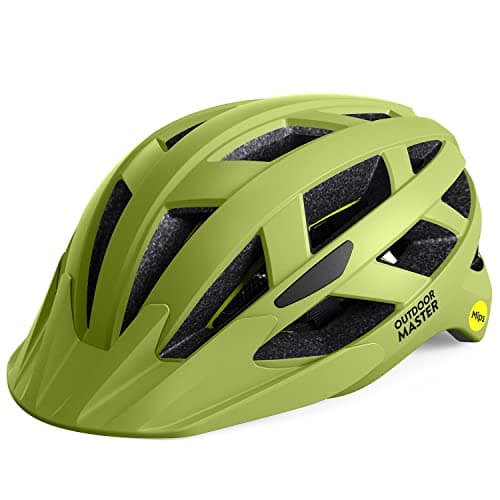 Image of OutdoorMaster Gem Recreational MIPS Cycling Helmet - Two Removable Liners & Ventilation in Multi-Environment - Bike Helmet in Mountain, Motorway for Youth & Adult (Speed Yellow, Large)