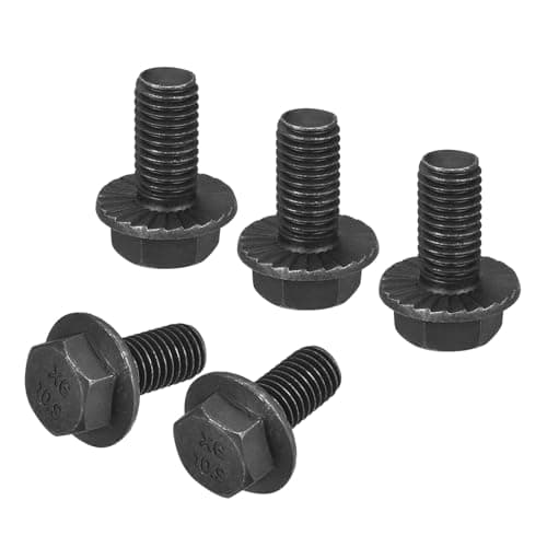 Image of TA-VIGOR M10-1.5 x 20mm Hex Head Serrated Flange Bolts, 10.9 Grade Carbon Steel Flanged Hex Bolts, Heavy Duty Screws for Construction and Machinery, 5Pcs