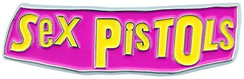 Image of The Sex Pistols Metal Pin Badge Classic Band Logo Official Pink One Size