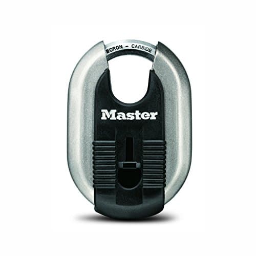 Image of Master Lock M187XKADCCSEN Discus, Twin Pack 2-5/16-inch Wide Magnum Stainless Steel Body Padlock with Shrouded Shackle, Steel