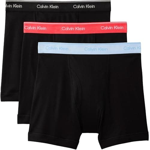 Image of Calvin Klein Men BOXER BRIEF 3 PK PINK (Black Bodies w/Black/Punch Pink/Br) L