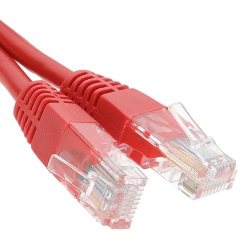 Image of kenable Network Ethernet Cable Cat5e RJ45 UTP Patch Lead CCA 26AWG for PC Laptop PS3 Xbox Router Red 10m