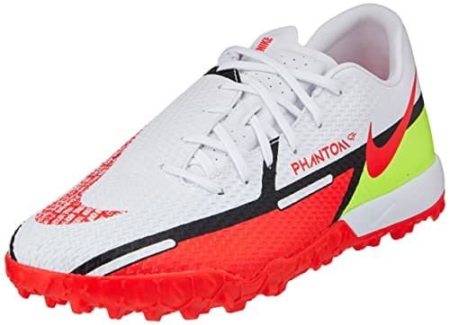 Image of Nike Phantom GT2 Academy TF, Soccer Shoe, White/Bright Crimson-Volt-Black,