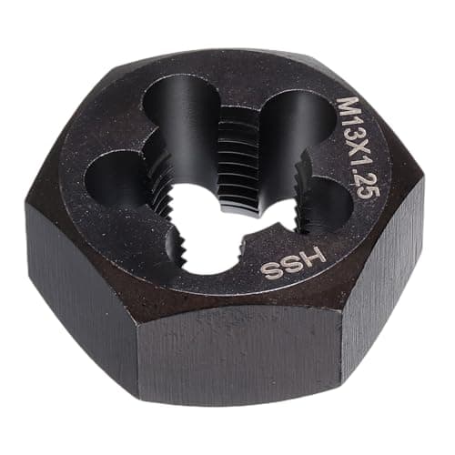 Image of sourcing map Hex Threading Die M13 x 1.25 Metric Thread Right Hand High Speed Steel Rethreading Fixed Die Screw Cutting Tapping Repair Tool