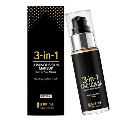 Image of 3-ïn-1 Luminous Foundation, With Smooth Skin Finish, 30ml, Liquid Concealer Makeup, Full Coverage Makeup Base, Smooth Blending Skin Tone Evenness, For Daily Wear Party Outdoor Sports Stage Use