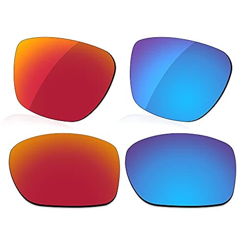Image of LenzReborn Polarized Lens Replacement for Arnette Fastball AN4202 Sunglass - Fire Red+Ice Blue