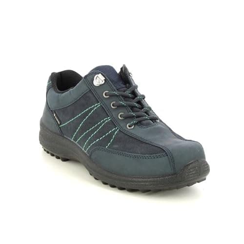 Image of Hotter Mist GTX Extra Wide Navy Leather Womens Walking Shoes 17618-72