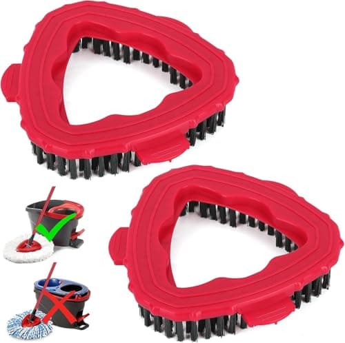 Image of Scrub Brush Mop Head Replacement Compatible with Vileda EasyWring 1 Tank System Hard Bristle Scrubbing Floor Scrubber for Bathroom Garage Kitchen Floor Pools Wall 2Pcs