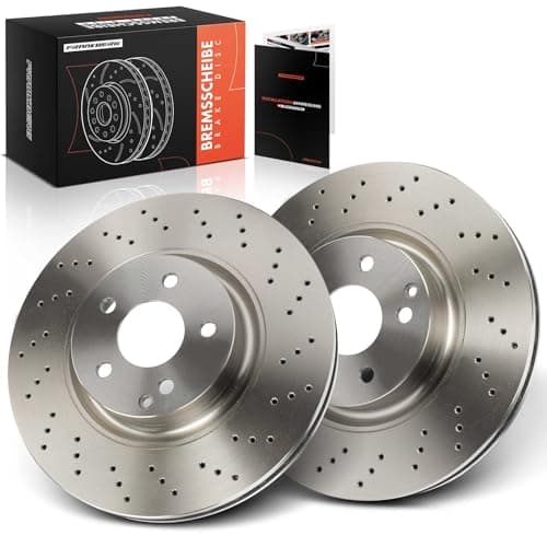 Image of Frankberg Brake Disc Set incl. 2x Discs Front Vented Ø335mm Compatible with S-Class V221 W221 Replace# 2214211012,2214211712
