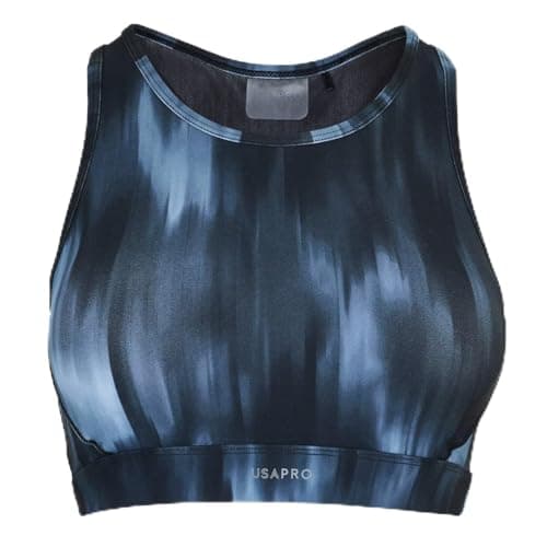 Image of USA Pro Womens Core Racer Back Sports Bra Sleeveless Blurred Print 12