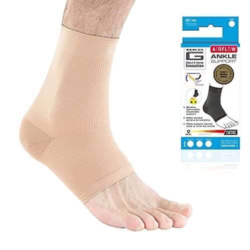 Image of Neo-G Ankle Support Running, Sports, Daily Wear - Ankle Brace, Achilles Tendonitis Support, Sprained Ankle Supports for Weak Ankles and Joint Pain. Multi Zone Ankle Compression - Airflow - XL - Beige