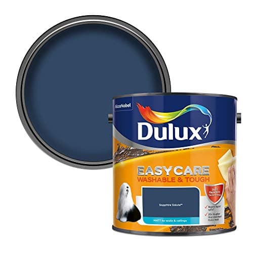 Image of Dulux 403201 Easycare Washable & Tough Matt Emulsion Paint For Walls And Ceilings - Sapphire Salute 2.5L