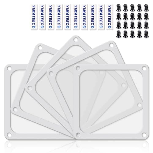 Image of 140mm Dust Filter PC for Computer Cooler/PSU/Routers Nylon 80 Mesh, Magnetic Frame PC Fan Dust Mesh Cooler Filter Dustproof Computer Fan Grills (Nylon, 140 * 140mm, 5pcs, White)