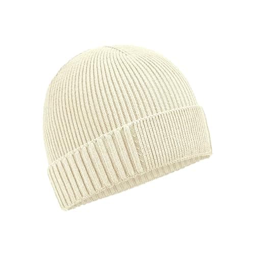 Image of Beechfield Unisex Adult Organic Cotton Engineered Patch Beanie (One Size) (Sand)