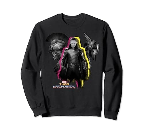 Image of Marvel Thor Ragnarok Loki Hulk Make Truce Graphic Sweatshirt
