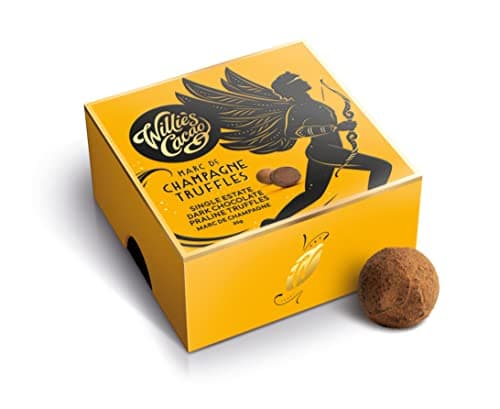 Image of Willie's Cacao - Marc de Champagne Truffles - Small Box of Chocolates - 35g x 8 - Artisan Chocolate - 100% Natural