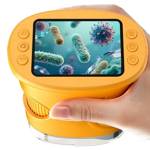 Image of 1000X Handheld Digital Microscope for Kids: Portable Miniscope with 2.0" IPS Screen - STEM Outdoor Toys for Age 4-12 - Birthday Gifts for Girls Boys - Science Gadget Edu Kits