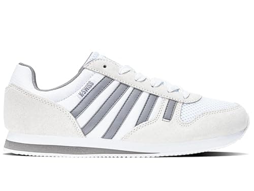 Image of K-Swiss Granada Men's Trainers, White Gray, 8.5 UK