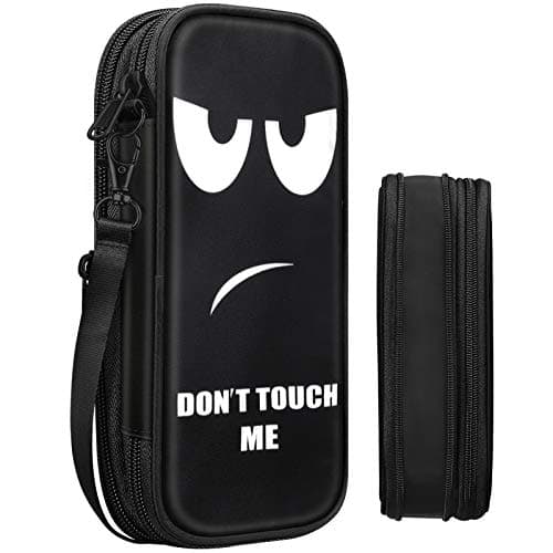 Image of FINPAC Large Capacity Pencil Case, Foldable Pencil Box, Big Pen Pouch Stationery Storage Organiser for Teen Girls Boys Adults, Office School Supply for Students, Dont Touch