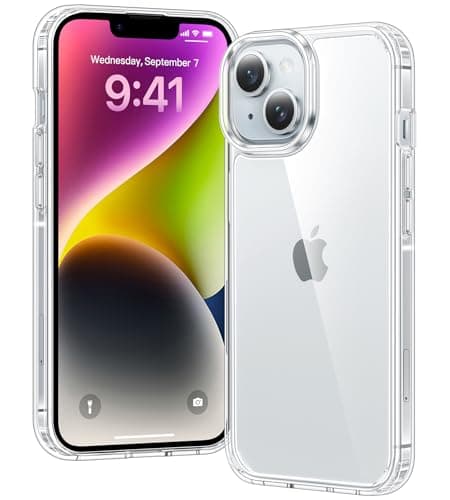 Image of Voyahülle Clear Case for iPhone 14, Ultra Thin, Shockproof TPU Cover, Anti-Yellowing, Crystal Clear, Phone Case for Apple iPhone 14 - Clear